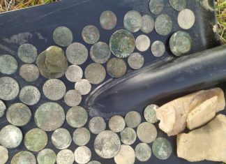 Skarb zawierający 680 monet uratowali poszukiwacze z wykrywaczami (GALERIA + FILM)