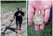 Pieczęć mnicha z XIII wieku, znalezisko Odyna w Anglii Adam Brzoza Odyn średniowieczna pieczęć mnicha