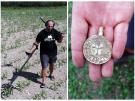 Pieczęć mnicha z XIII wieku, znalezisko Odyna w Anglii Adam Brzoza Odyn średniowieczna pieczęć mnicha