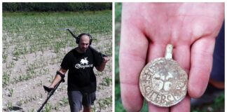 Pieczęć mnicha z XIII wieku, znalezisko Odyna w Anglii Adam Brzoza Odyn średniowieczna pieczęć mnicha