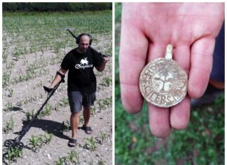 Pieczęć mnicha z XIII wieku, znalezisko Odyna w Anglii Adam Brzoza Odyn średniowieczna pieczęć mnicha