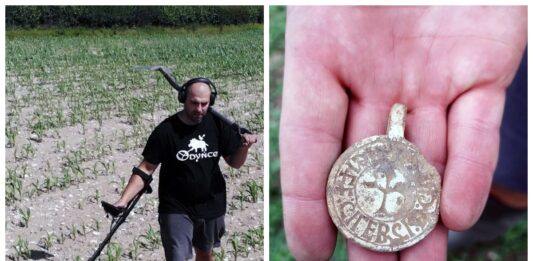 Pieczęć mnicha z XIII wieku, znalezisko Odyna w Anglii Adam Brzoza Odyn średniowieczna pieczęć mnicha