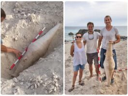 Turyści znaleźli na plaży amforę sprzed 2000 lat (GALERIA)