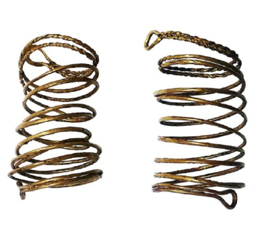 Lubuskie. Złota bransoleta i zapinka – niezwykły skarb odkryty nielegalnie w lesie! złote bransolety epoka brązu Lubuskiem