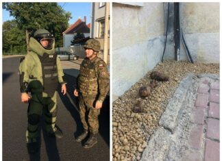 Lubań. Przywiózł do komendy 2 niewybuchy – ewakuowano okolice saperzy niewybuch granat moździerzowy