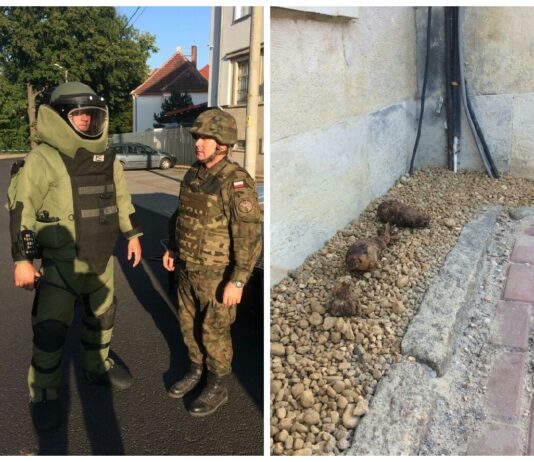 Lubań. Przywiózł do komendy 2 niewybuchy – ewakuowano okolice saperzy niewybuch granat moździerzowy