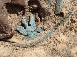 Lubuskie. Zginęli w pierwszy dzień wojny – Polak i Niemiec pochowani razem Polski orzeł wraz z resztą czapki