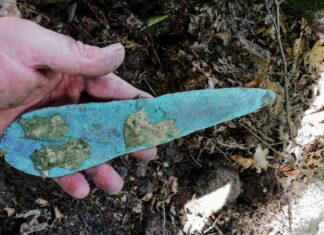 Sensacyjne znalezisko z epoki brązu na Podkarpaciu – archeolodzy są poruszeni sztylet epoka brązu stowarzyszenie Galicja