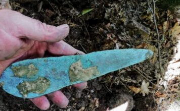 Sensacyjne znalezisko z epoki brązu na Podkarpaciu – archeolodzy są poruszeni sztylet epoka brązu stowarzyszenie Galicja