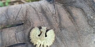 Ślady ciałopalenia zwłok ofiar z 1945 roku w Dolinie Śmierci Polski orzełek wz 27