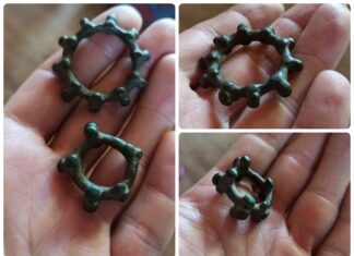 Celtycki artefakt odkryty w woj. wielkopolskim knotenringe celtycki pierścień brodawkowaty