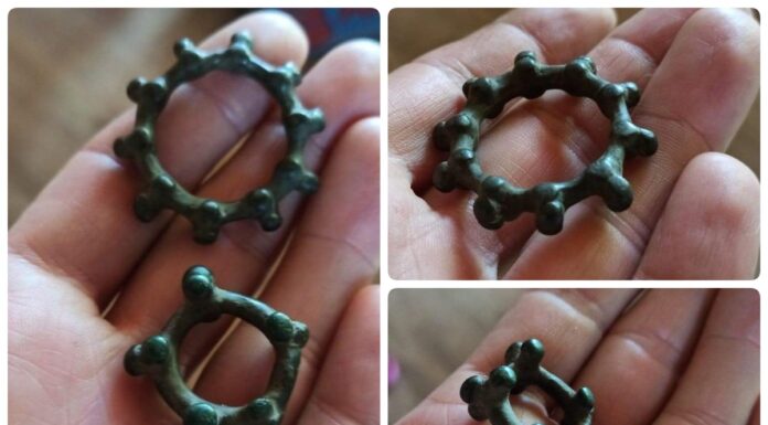 Celtycki artefakt odkryty w woj. wielkopolskim knotenringe celtycki pierścień brodawkowaty