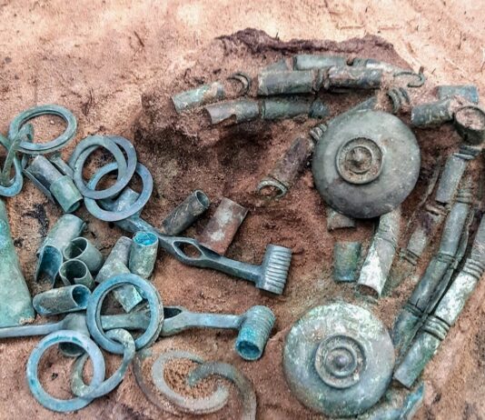 Ponad 2,5 tys. lat liczy skarb z brązu odkryty pod Toruniem (GALERIA) skarb z epoki brązu