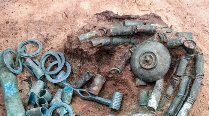 Ponad 2,5 tys. lat liczy skarb z brązu odkryty pod Toruniem (GALERIA) skarb z epoki brązu