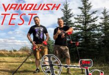 Sprawdzamy wykrywacz Vanquish na specjalnym polu testowym! Zwiadowca Historii Vanquish Testy Mocny Sygnal