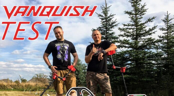 Sprawdzamy wykrywacz Vanquish na specjalnym polu testowym! Zwiadowca Historii Vanquish Testy Mocny Sygnal