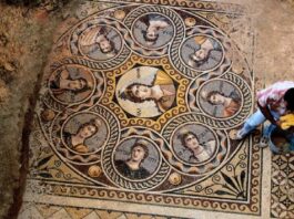 Trzy wyjątkowe greckie mozaiki z zatopionego miasta Zeguma (GALERIA) niezwykla antyczna mozaika miasto Zenguma