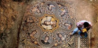 Trzy wyjątkowe greckie mozaiki z zatopionego miasta Zeguma (GALERIA) niezwykla antyczna mozaika miasto Zenguma