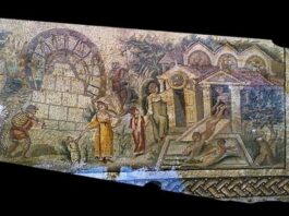 Polski naukowiec odkrył na rzymskiej mozaice najstarsze przedstawienie koła wodnego rzymska mozaika koło wodne