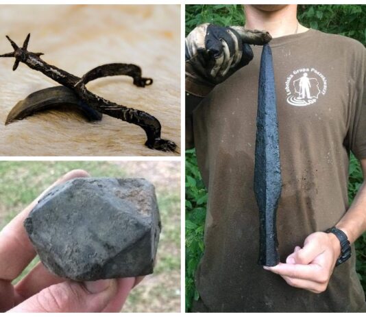 Lubelskie. Średniowieczna ostroga, buława i włócznia… odkryte magnesem neodymowym! zabytki wyłowione magnesem neodymowym