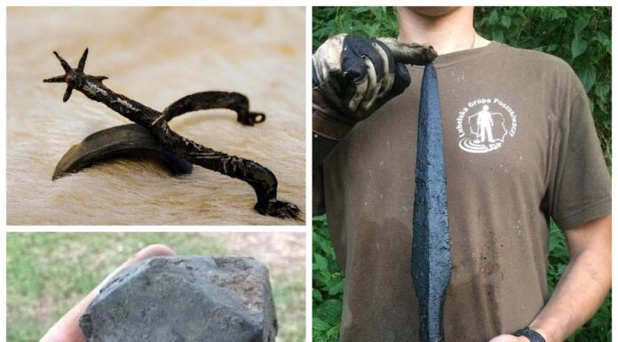 Lubelskie. Średniowieczna ostroga, buława i włócznia… odkryte magnesem neodymowym! zabytki wyłowione magnesem neodymowym