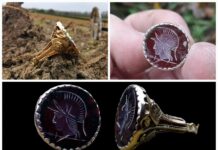 Piękna złota wiktoriańska pieczęć z centurionem odkryta przez Polaka (GALERIA +FILM)