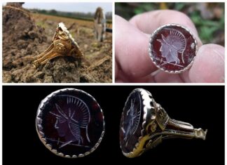Piękna złota wiktoriańska pieczęć z centurionem odkryta przez Polaka (GALERIA +FILM)