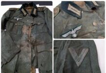 Lubań. Znalazł w domu pod podłogą niemiecki mundur i przekazał do muzeum niemiecki mundur wehrmacht