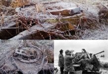 Niezwykłe wojenne znalezisko z pola – właściciel nie miał o nim pojęcia! podstawa działka przeciwlotniczego Flak