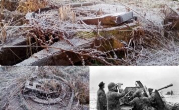 Niezwykłe wojenne znalezisko z pola – właściciel nie miał o nim pojęcia! podstawa działka przeciwlotniczego Flak