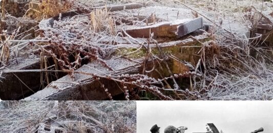 Niezwykłe wojenne znalezisko z pola – właściciel nie miał o nim pojęcia! podstawa działka przeciwlotniczego Flak