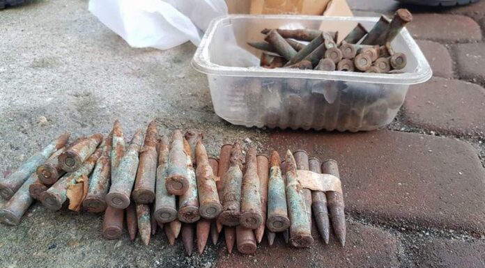 Pomorze. Bez pozwolenia posiadał kilkaset sztuk amunicji w tym z IIWŚ Naboje karabinowe z II wojny światowej