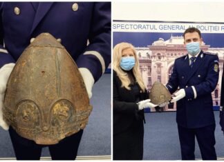 Niezwykły hełm wikingów odzyskany po 10 latach przez służby (FILM) hełm wikingów z XI wieku