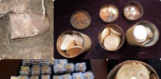 Metalowe puszki pełne złota – historia skarbu z „Saddle Ridge” (GALERIA) skarb złotych monet z Saddle Ridge