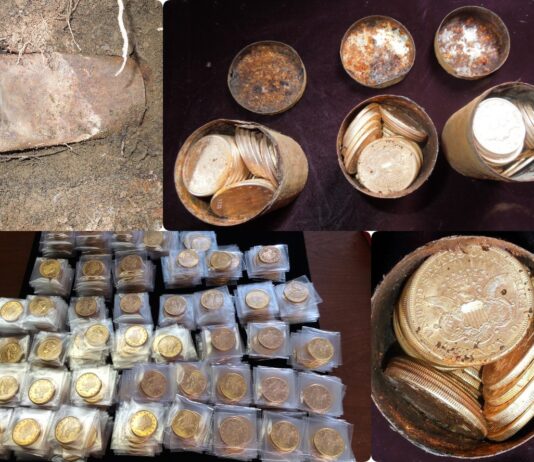 Metalowe puszki pełne złota – historia skarbu z „Saddle Ridge” (GALERIA) skarb złotych monet z Saddle Ridge