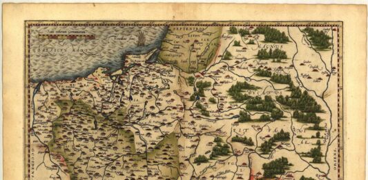 Odnaleziono najstarszą szczegółową mapę Mazur – Krzyżacka mapa z XVI wieku! Europa Polska Poland Masovia Silesia Pomerania map 1570