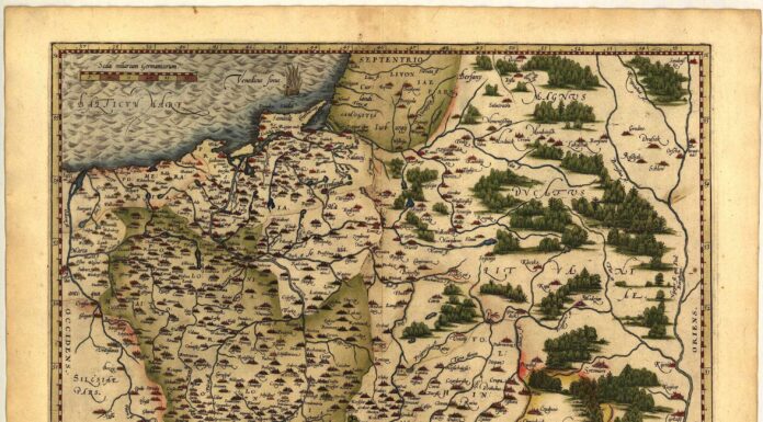 Odnaleziono najstarszą szczegółową mapę Mazur – Krzyżacka mapa z XVI wieku! Europa Polska Poland Masovia Silesia Pomerania map 1570