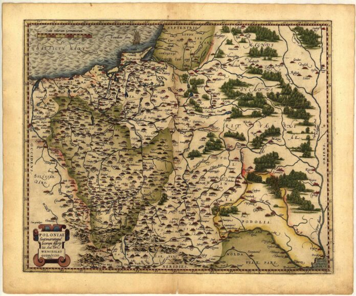 Europa Polska Poland Masovia Silesia Pomerania map 1570