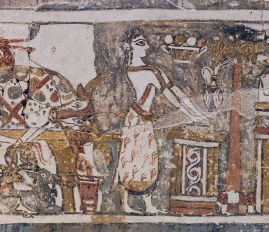 Naukowcy dowiedli że Grecy „myli ręce” już ponad 3 tys. lat temu Greckie freski z sarkofagiem Hagia Triada