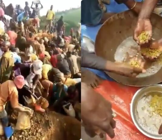 Gorączka złota w Kongo. Tubylcy rękoma kopią w ziemi (FILM) gorączka złota kongo