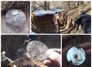 Koparką sprawdzają poniemieckie „ziemianki” wojskowe pod Braniewem (GALERIA) niemieckie ziemianki kocioł Braniewski