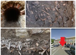 Cmentarz i tunel odkryty przez archeologów pod parkingiem w Jaśle (GALERIA) Tunel i cmentarz po dawnym klasztorze odkryty na placu Żwirki i Wigury w Jaśle