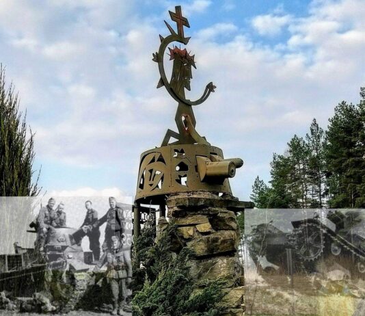 Vickers E z Kasiny Wielkiej – śladem niezwykłego pancernego artefaktu (GALERIA) Pomnik z wieży czołgu Vickers typ E w Kasinie Wielkiej