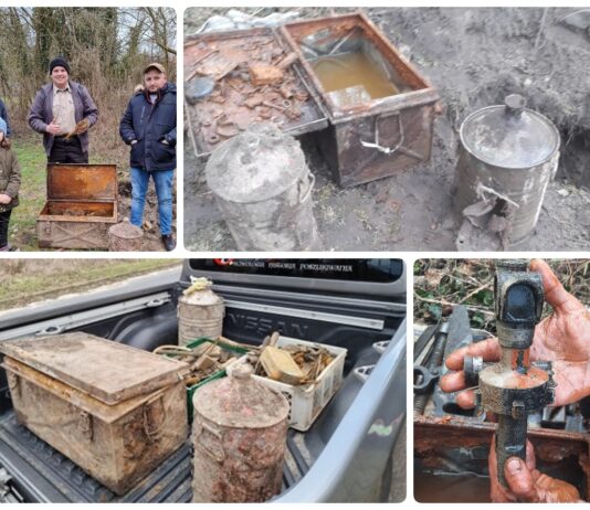 Bielinek nad Odrą – odkryli w ogrodzie depozyt „uciekających Niemców” z 1945 roku! Niemiecki depozyt Bielinek