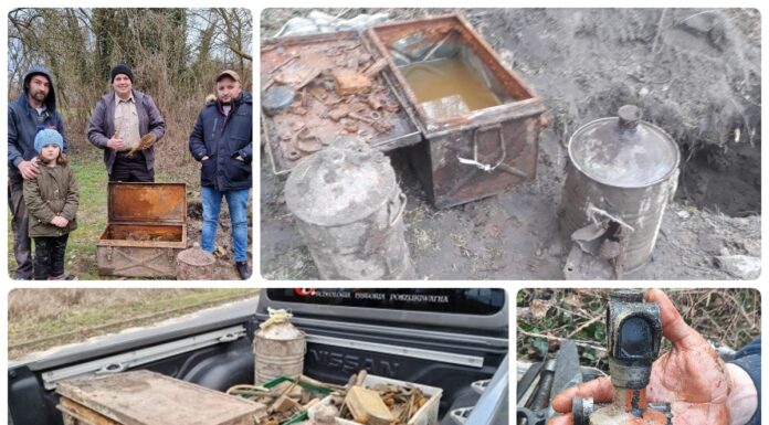 Bielinek nad Odrą – odkryli w ogrodzie depozyt „uciekających Niemców” z 1945 roku! Niemiecki depozyt Bielinek