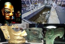 6 dołów wypełnionych artefaktami – nieznane rytuały starożytnego chińskiego królestwa artefakty z Sanxingdui