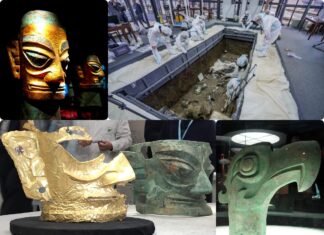 6 dołów wypełnionych artefaktami – nieznane rytuały starożytnego chińskiego królestwa artefakty z Sanxingdui