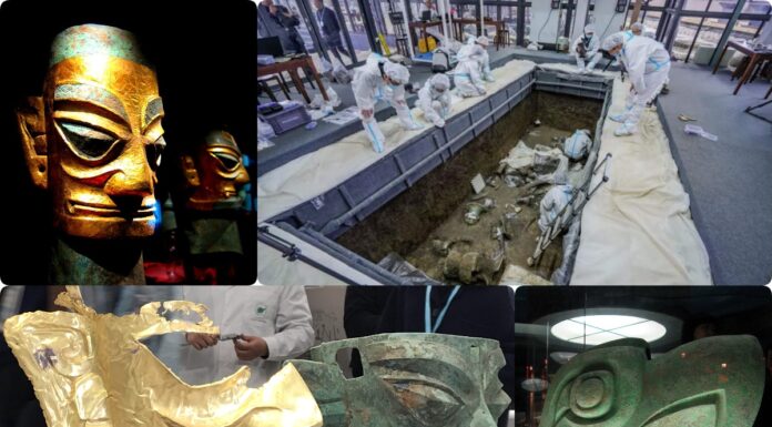 6 dołów wypełnionych artefaktami – nieznane rytuały starożytnego chińskiego królestwa artefakty z Sanxingdui