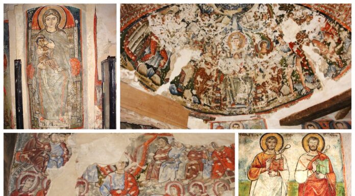 Średniowieczne malowidła syryjskich mnichów odkryte pod tynkami kościoła malowidła Deir al-Surian
