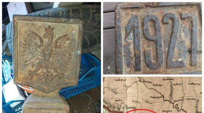 Słup graniczny z okresu IIRP odkryty na Ukrainie + wywiad (FILM) słupek graniczny IIRP